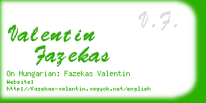 valentin fazekas business card